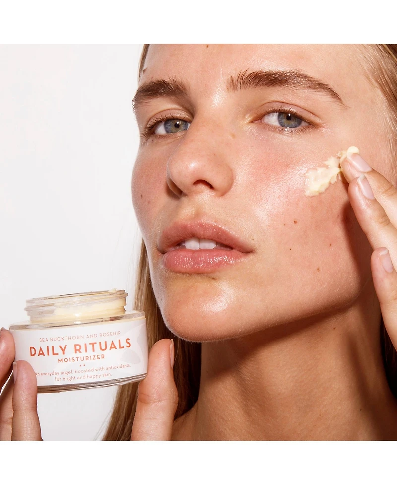The Organic Skin Co Daily Rituals Face Moisturizer with Jojoba Oil Rosehip Oil and Sea Buckthorn Oil | Daily Skin Care for Face & Neck | Hydrate and B