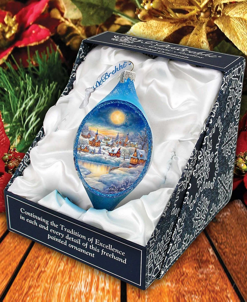 Designocracy Magic Christmas Night Drop Christmas Mercury Glass Ornaments G. DeBrekht