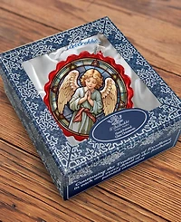 Designocracy Little Angel Wreath Holiday Mercury Glass Ornaments G. DeBrekht