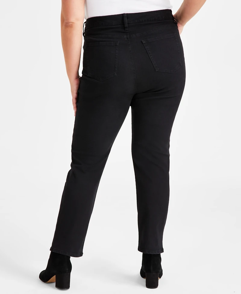 Style & Co Plus High-Rise Straight-Leg Jeans