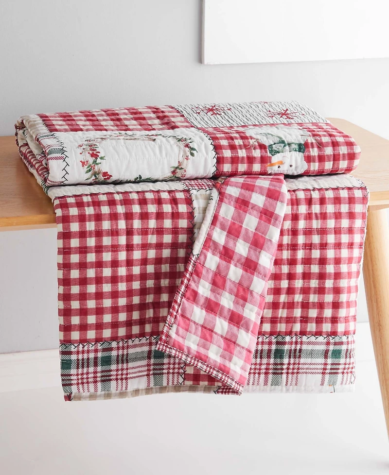 Levtex for Christmas Reversible Quilted Throw, 50" x 60"