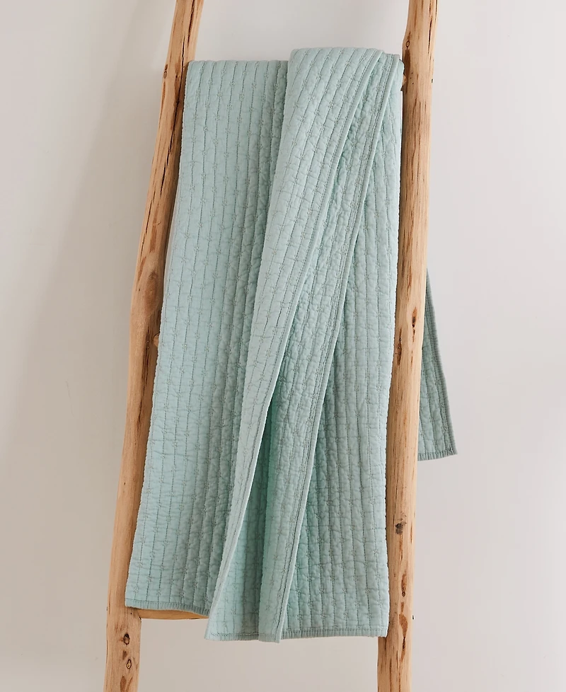 Levtex Cross Stitch Reversible Quilted Throw, 50" x 60"