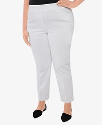 Alfred Dunner Plus Super Stretch Mid-Rise Short Length Denim Pants