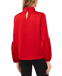 CeCe Women's Blouson-Sleeve Mock-Neck Blouse