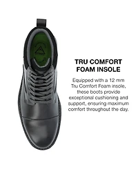 Vance Co. Men's Fegan Tru Comfort Foam Cap Toe Lace-Up Ankle Boots