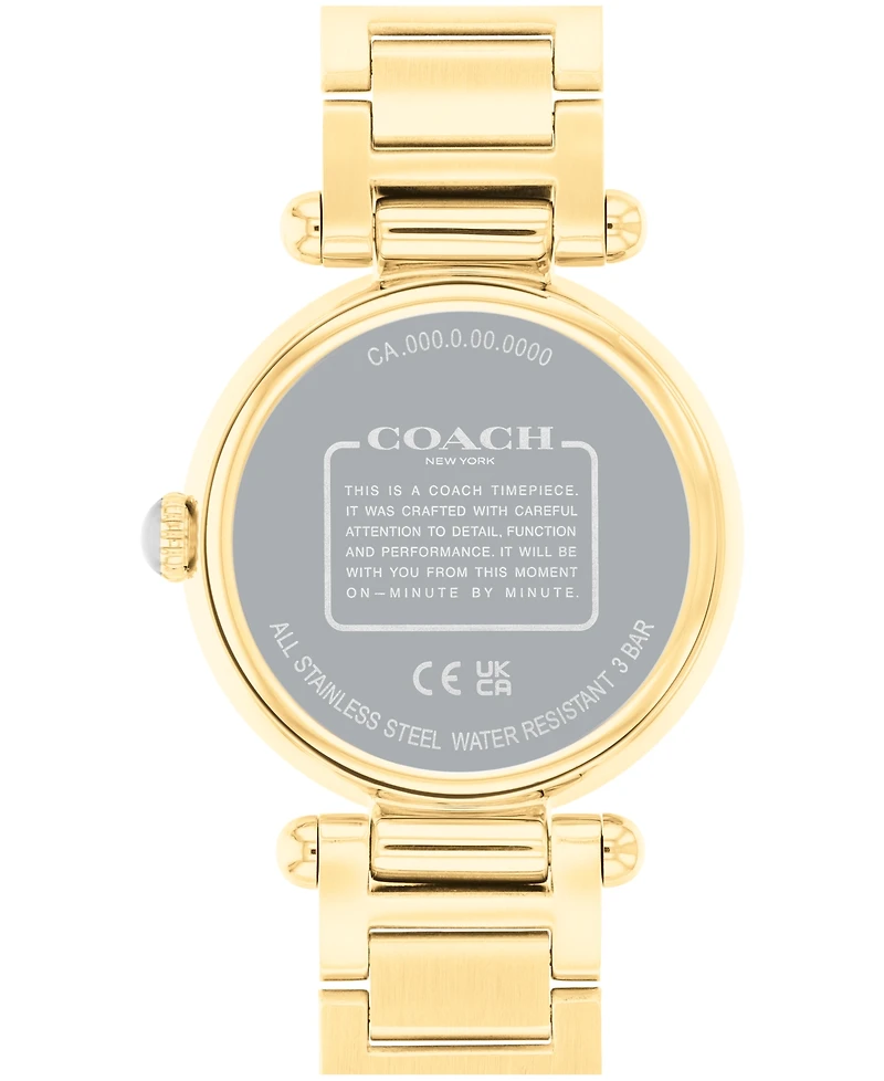 Coach Women's Cary Gold-Tone Stainless Steel Bracelet Watch 34mm