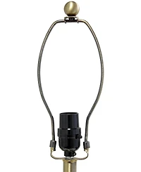 All The Rages 25" Classic Fluted Ceramic and Metal Table Lamp with White Fabric Shade for Bedside Desk Foyer End table Dresser Dining Room