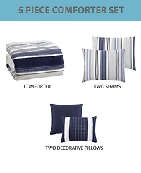 Riverbrook Home Albion 5 Piece Comforter Set, Queen