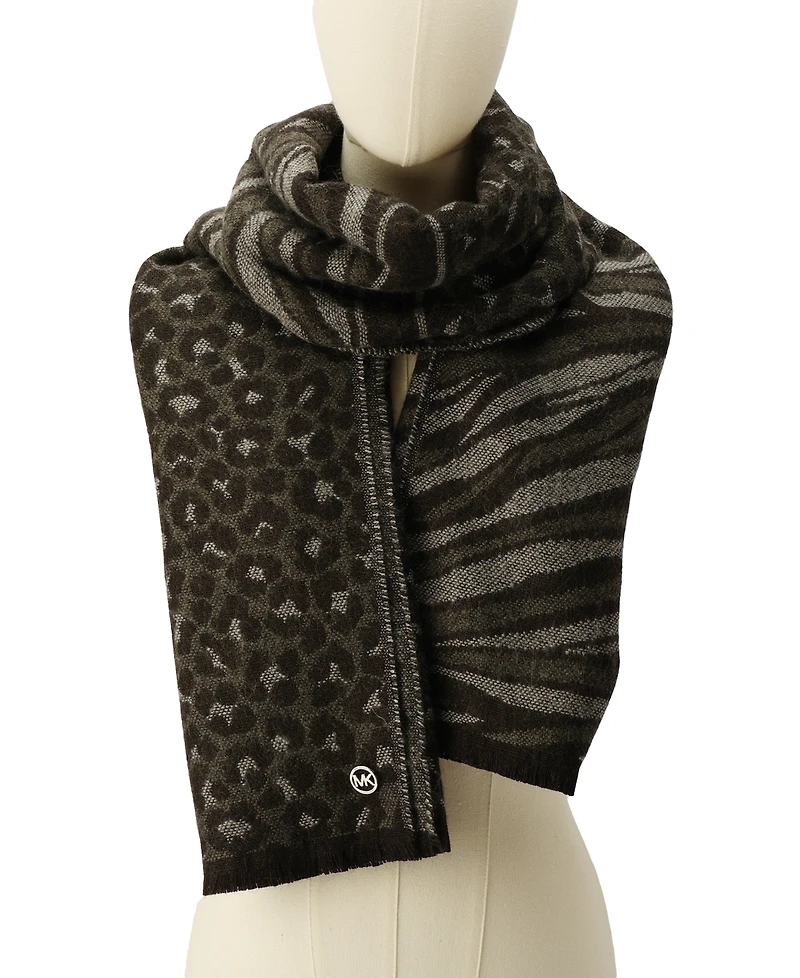 Michael Michael Kors Women's Animal-Print Jacquard Scarf