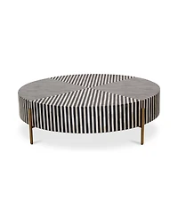 Chameau 48" Iron Round Coffee Table Large