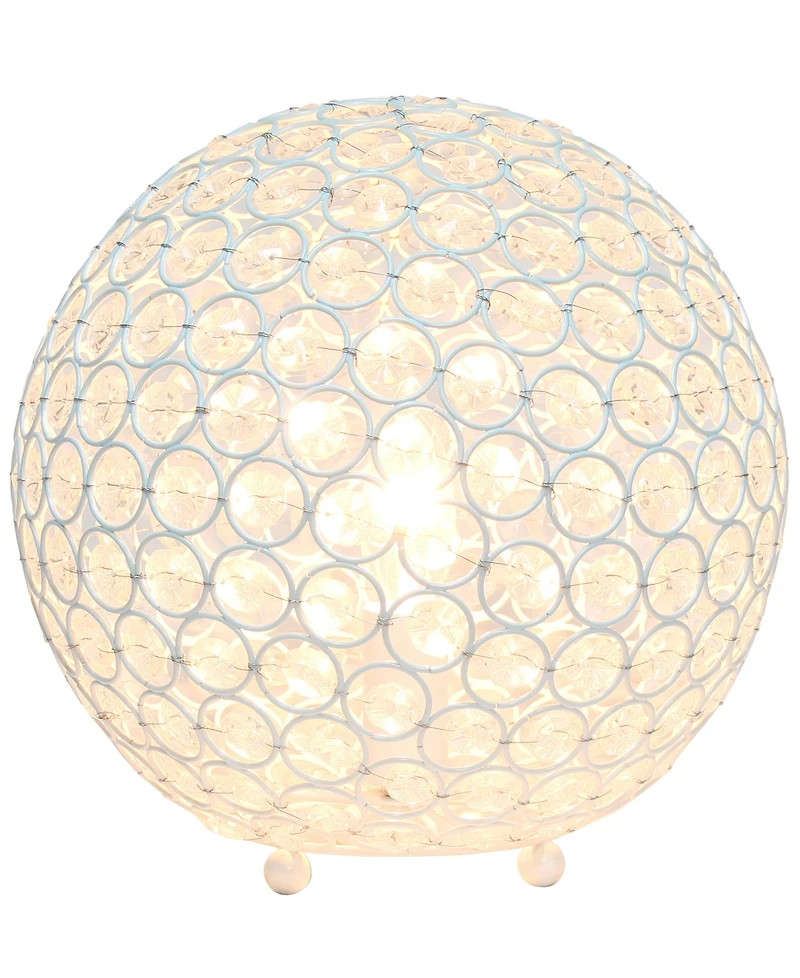 Lalia Home Elipse 10" Crystal Orb Table Lamp