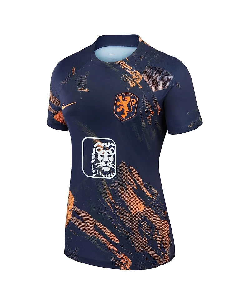 Women's Nike Navy Netherlands National Team 2023 Pre-Match Top