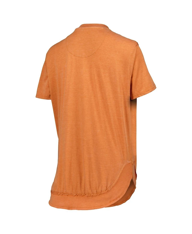 Women's Pressbox Texas Orange Texas Longhorns Arch Poncho T-shirt
