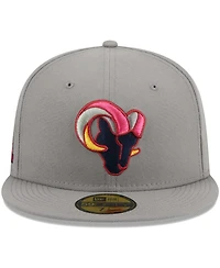 Men's New Era Gray Los Angeles Rams Color Pack 59FIFTY Fitted Hat