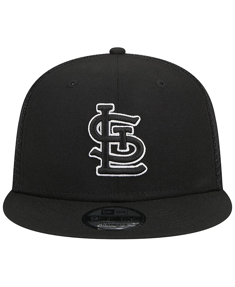 Men's New Era Black St. Louis Cardinals Trucker 9FIFTY Snapback Hat