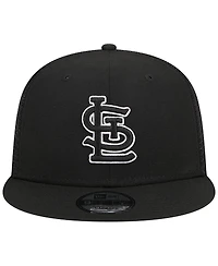 Men's New Era Black St. Louis Cardinals Trucker 9FIFTY Snapback Hat