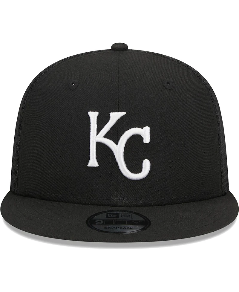 Men's New Era Black Kansas City Royals Trucker 9FIFTY Snapback Hat