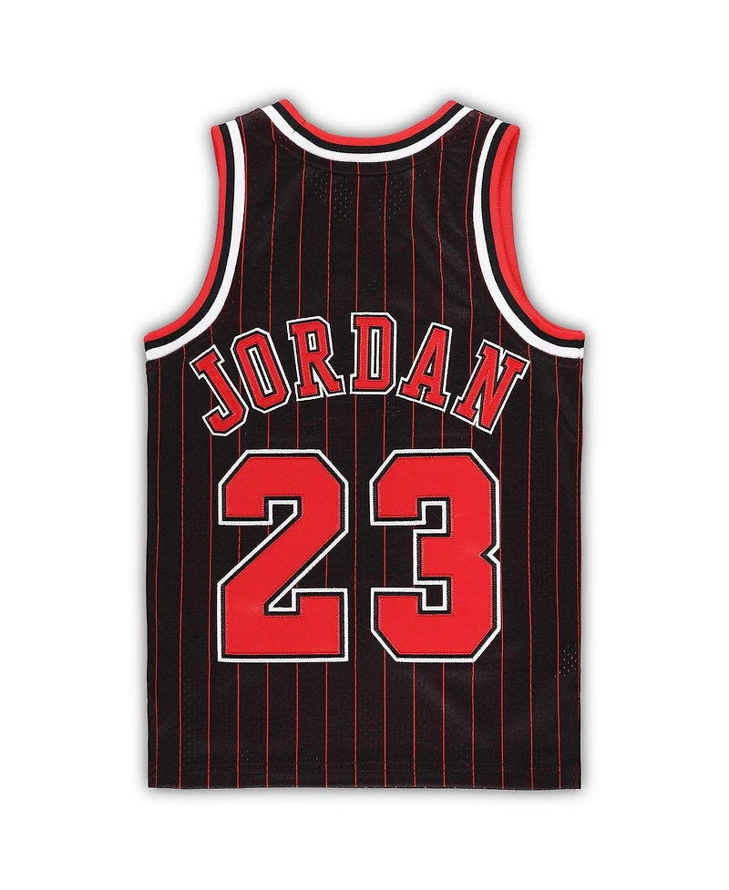 Preschool Boys and Girls Mitchell & Ness Michael Jordan Black Chicago Bulls 1996/97 Hardwood Classics Authentic Jersey