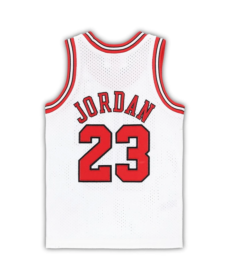 Toddler Boys and Girls Mitchell & Ness Michael Jordan White Chicago Bulls 1997/98 Hardwood Classics Authentic Jersey
