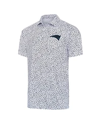 Men's Antigua White New England Patriots Motion Polo Shirt