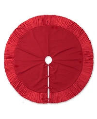 Glitzhome 72"D Oversized Deluxe Velvet Ruffled Christmas Tree Skirt