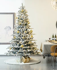 Glitzhome 60"D Oversized Faux Fur Christmas Tree Skirt