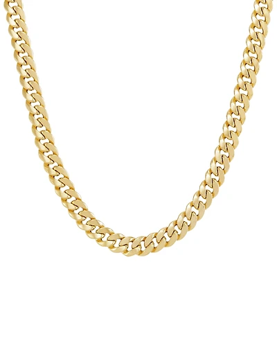 Lightweight Polished Curb Chain Necklace 22" in 10K Yellow Gold
