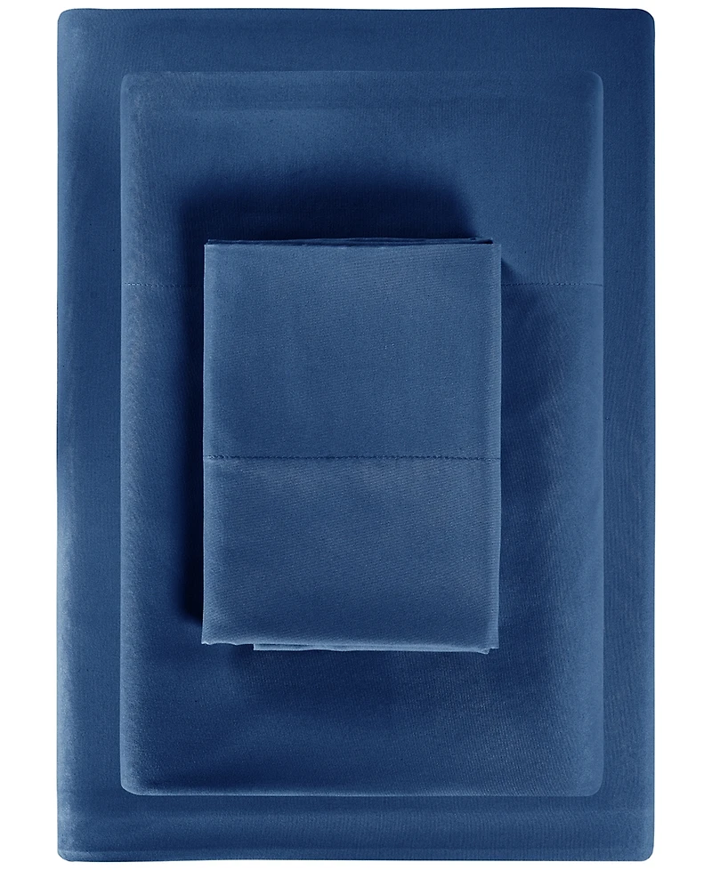 Sunham Microfiber Easy Care Solid -Pc. Sheet Set