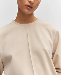 Mango Women's Decorative Stitching Sweatshirt