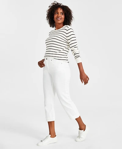 Style & Co Women's Mid-Rise Curvy Capri Jeans, Exclusively at Macy's