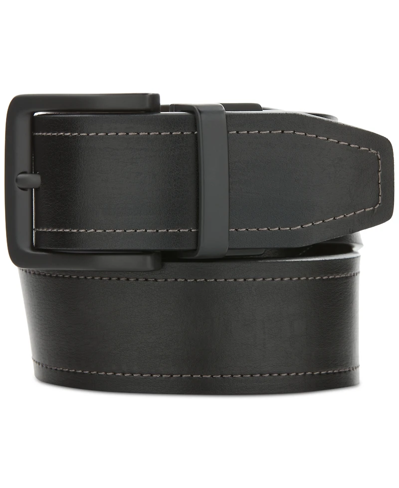 Original Penguin Men's Contrast Stitch Reversible Belt