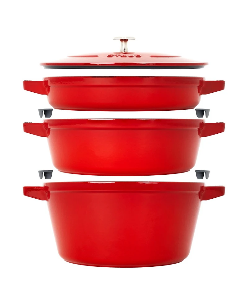 Staub Cast Iron 4-Piece Stackable Set