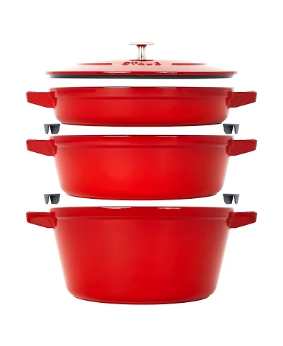 Staub Cast Iron 4-Piece Stackable Set