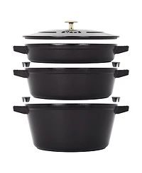 Staub Cast Iron 4-Piece Stackable Set