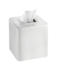 mDesign Metal Square Modern Tissue Box Cover Holder for Bathroom, 4 Pack