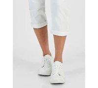 Style & Co Petite Mid-Rise Curvy Roll-Cuff Capri Jeans