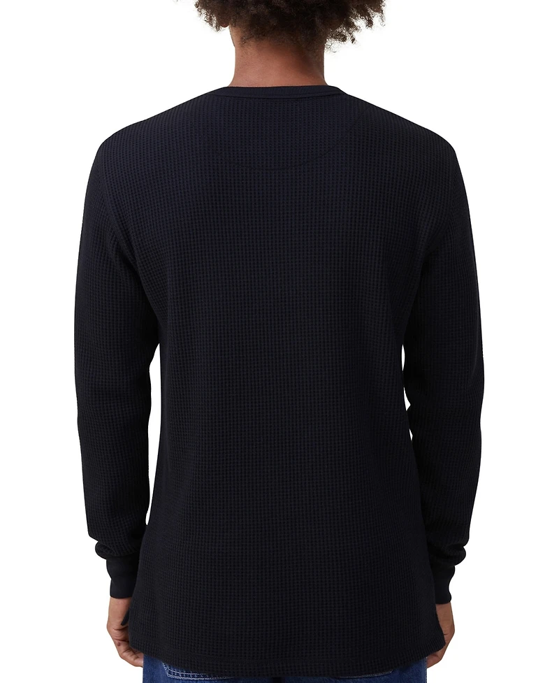 Cotton On Men's Chunky Waffle Long Sleeve T-shirt