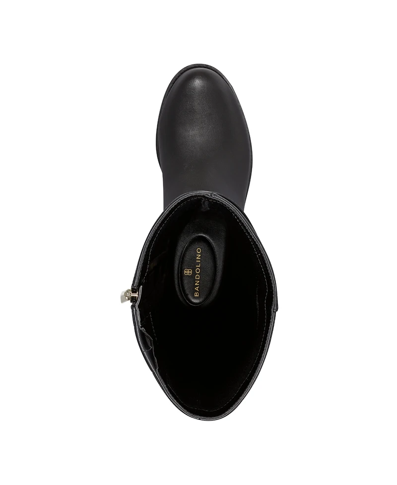 Bandolino Women's Romi Round Toe Side Zip Knee High Riding Boots