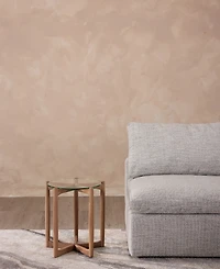 Hetta 19.69" Walnut Round Side Table