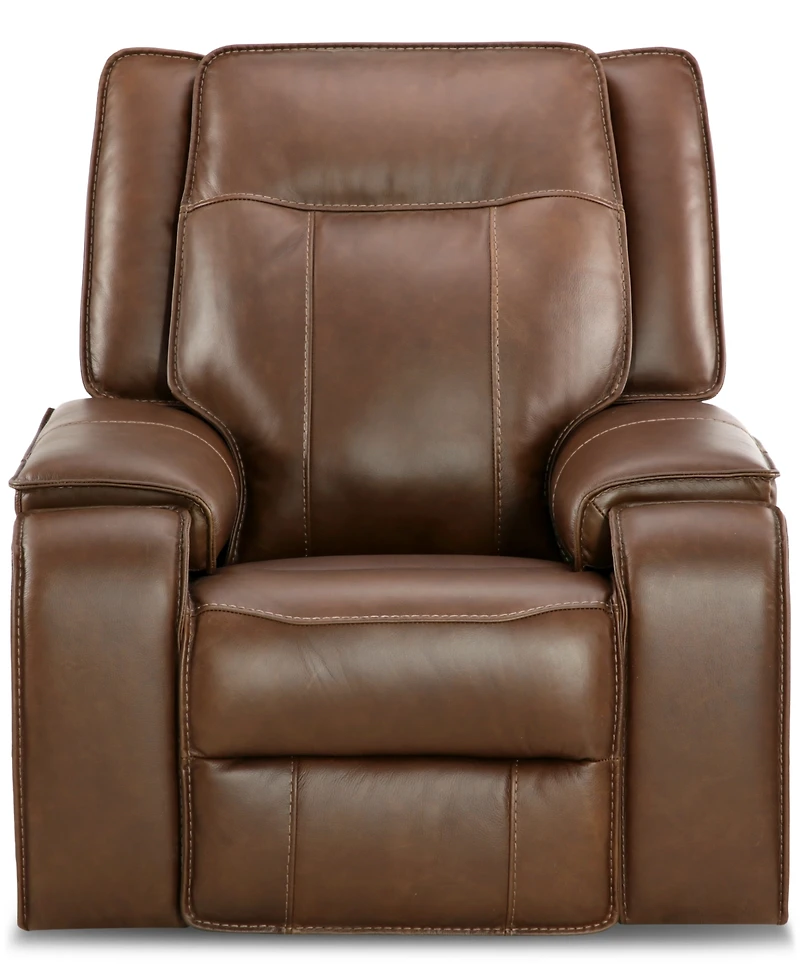 Closeout! Hansley 39" Zero Gravity Leather Power Recliner, Created for Macy's