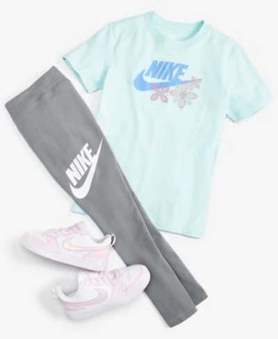 Nike Girls Cotton T Shirt Essentials Mid Rise Leggings Nike Big Girls Court Borough Low Recraft Casual Sneakers From Finish Line