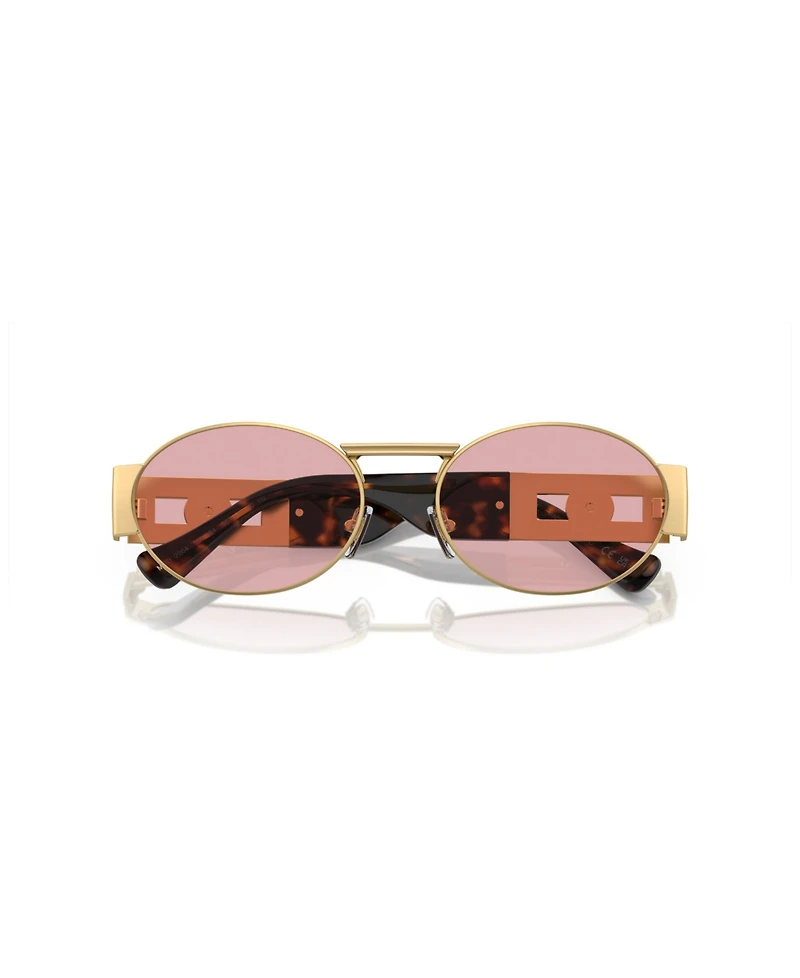 Versace Unisex Metal Oval Sunglasses, VE2264