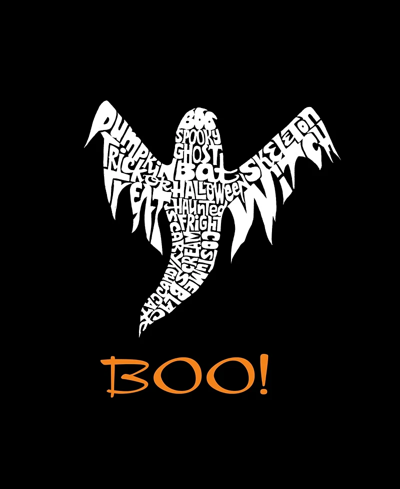 La Pop Art Men's Halloween Ghost Premium Blend Word Art T-shirt