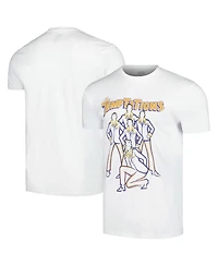 Men's White The Temptations Line Art T-shirt