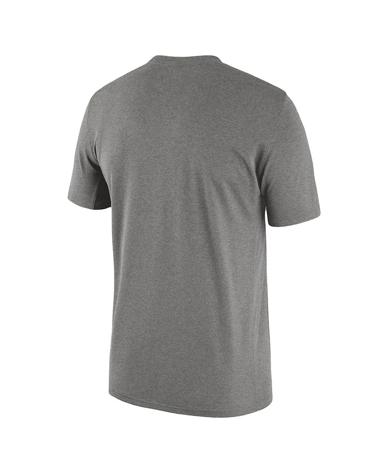 Men's Nike Heather Gray Michigan State Spartans Campus Letterman Tri-Blend T-shirt