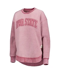 Women's Pressbox Cardinal Iowa State Cyclones Ponchoville Pullover Sweatshirt