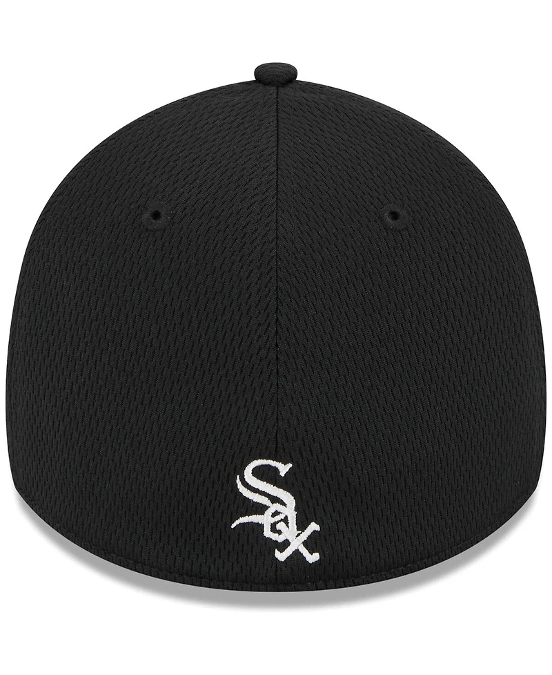 Men's New Era Black Chicago White Sox Top Visor 39THIRTY Flex Hat