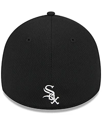 Men's New Era Black Chicago White Sox Top Visor 39THIRTY Flex Hat