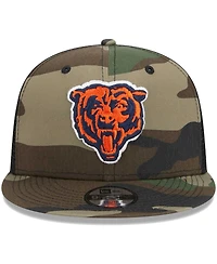 Big Boys and Girls New Era Camo Chicago Bears Alternate Logo Main Trucker 9FIFTY Snapback Hat