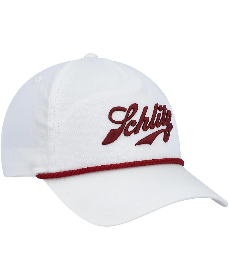 Men's American Needle White Schlitz Rope Snapback Hat